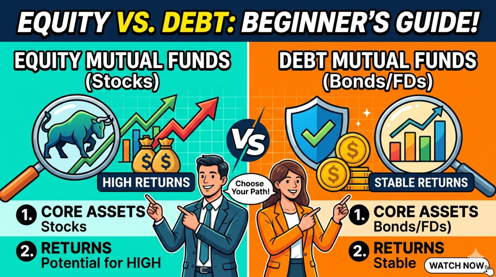 Equity vs Debt Mutual Funds: Key Differences Every Beginner Should Know